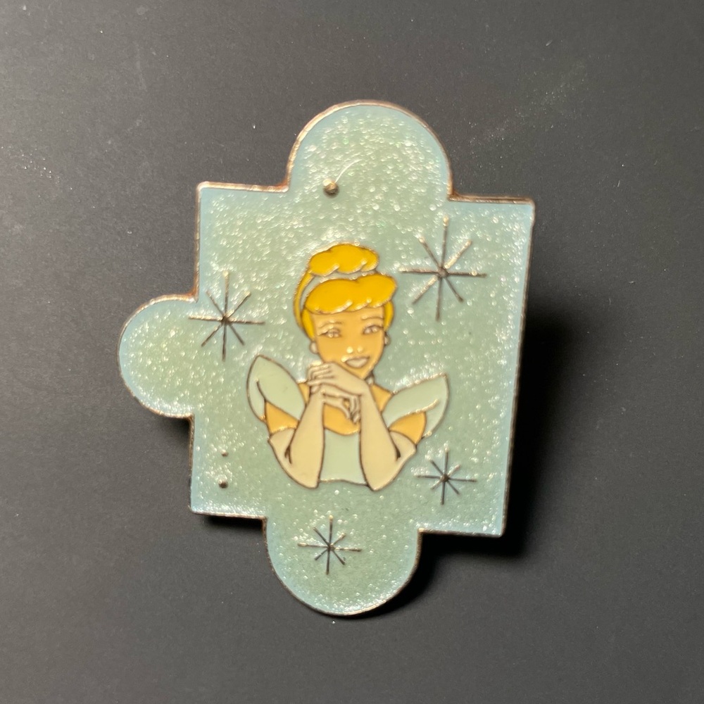 Cinderella Puzzle Piece Vintage Disney Enamel Trading Pin